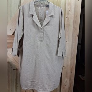 Jessica London Taupe Long Sleeve Dress